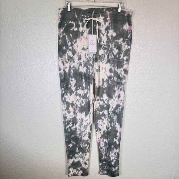 Johnny Was Calme Sweatpants Womens XL Jogger Pants Tie Dye Cotton Cashmere Boho - Picture 1 of 12